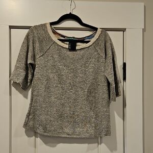 Gray Short Sleeve Top